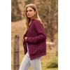 imagePRETTYGARDEN Womens Fall Fashion Jacket Long Sleeve Button Down Trendy Casual Outerwear Clothes Winter Coats with PocketsWine Red