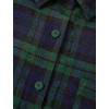 imagePRETTYGARDEN Womens Fall Long Sleeve Button Down Plaid Shirts Collared Loose Fit Cotton Casual Lightweight Shackets BlousesPlaid Green