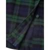 imagePRETTYGARDEN Womens Fall Long Sleeve Button Down Plaid Shirts Collared Loose Fit Cotton Casual Lightweight Shackets BlousesPlaid Green