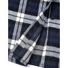 imagePRETTYGARDEN Womens Fall Long Sleeve Button Down Plaid Shirts Collared Loose Fit Cotton Casual Lightweight Shackets BlousesPlaid Navy