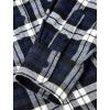 imagePRETTYGARDEN Womens Fall Long Sleeve Button Down Plaid Shirts Collared Loose Fit Cotton Casual Lightweight Shackets BlousesPlaid Navy