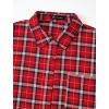 imagePRETTYGARDEN Womens Fall Long Sleeve Button Down Plaid Shirts Collared Loose Fit Cotton Casual Lightweight Shackets BlousesPlaid Red
