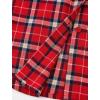 imagePRETTYGARDEN Womens Fall Long Sleeve Button Down Plaid Shirts Collared Loose Fit Cotton Casual Lightweight Shackets BlousesPlaid Red