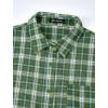 imagePRETTYGARDEN Womens Fall Long Sleeve Button Down Plaid Shirts Collared Loose Fit Cotton Casual Lightweight Shackets BlousesPlaid Sage Green