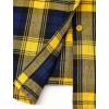 imagePRETTYGARDEN Womens Fall Long Sleeve Button Down Plaid Shirts Collared Loose Fit Cotton Casual Lightweight Shackets BlousesPlaid Yellow