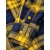 imagePRETTYGARDEN Womens Fall Long Sleeve Button Down Plaid Shirts Collared Loose Fit Cotton Casual Lightweight Shackets BlousesPlaid Yellow