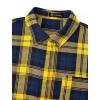 imagePRETTYGARDEN Womens Fall Long Sleeve Button Down Plaid Shirts Collared Loose Fit Cotton Casual Lightweight Shackets BlousesPlaid Yellow
