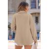 imagePRETTYGARDEN Womens Oversized Shacket Jackets Spring Fall Fashion Clothes Casual Long Sleeve Loose Collared Blouse ShirtsApricot