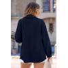 imagePRETTYGARDEN Womens Oversized Shacket Jackets Spring Fall Fashion Clothes Casual Long Sleeve Loose Collared Blouse ShirtsDark Blue
