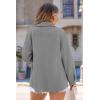 imagePRETTYGARDEN Womens Oversized Shacket Jackets Spring Fall Fashion Clothes Casual Long Sleeve Loose Collared Blouse ShirtsGrey