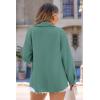 imagePRETTYGARDEN Womens Oversized Shacket Jackets Spring Fall Fashion Clothes Casual Long Sleeve Loose Collared Blouse ShirtsGrey Green