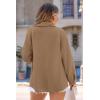 imagePRETTYGARDEN Womens Oversized Shacket Jackets Spring Fall Fashion Clothes Casual Long Sleeve Loose Collared Blouse ShirtsKhaki