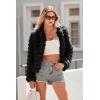 imagePRETTYGARDEN Womens Winter Coats Fashion Faux Fur Long Sleeve Fleece Shaggy Lightweight Fall Cropped Jacket OuterwearBlack