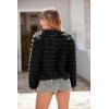 imagePRETTYGARDEN Womens Winter Coats Fashion Faux Fur Long Sleeve Fleece Shaggy Lightweight Fall Cropped Jacket OuterwearBlack