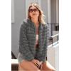 imagePRETTYGARDEN Womens Winter Coats Fashion Faux Fur Long Sleeve Fleece Shaggy Lightweight Fall Cropped Jacket OuterwearDark Grey