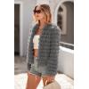 imagePRETTYGARDEN Womens Winter Coats Fashion Faux Fur Long Sleeve Fleece Shaggy Lightweight Fall Cropped Jacket OuterwearDark Grey
