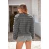 imagePRETTYGARDEN Womens Winter Coats Fashion Faux Fur Long Sleeve Fleece Shaggy Lightweight Fall Cropped Jacket OuterwearDark Grey