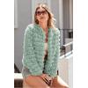 imagePRETTYGARDEN Womens Winter Coats Fashion Faux Fur Long Sleeve Fleece Shaggy Lightweight Fall Cropped Jacket OuterwearFruit Green