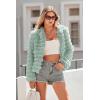 imagePRETTYGARDEN Womens Winter Coats Fashion Faux Fur Long Sleeve Fleece Shaggy Lightweight Fall Cropped Jacket OuterwearFruit Green