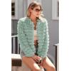 imagePRETTYGARDEN Womens Winter Coats Fashion Faux Fur Long Sleeve Fleece Shaggy Lightweight Fall Cropped Jacket OuterwearFruit Green