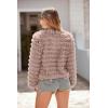 imagePRETTYGARDEN Womens Winter Coats Fashion Faux Fur Long Sleeve Fleece Shaggy Lightweight Fall Cropped Jacket OuterwearLight Khaki