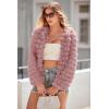 imagePRETTYGARDEN Womens Winter Coats Fashion Faux Fur Long Sleeve Fleece Shaggy Lightweight Fall Cropped Jacket OuterwearPink