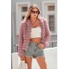 imagePRETTYGARDEN Womens Winter Coats Fashion Faux Fur Long Sleeve Fleece Shaggy Lightweight Fall Cropped Jacket OuterwearPink