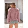 imagePRETTYGARDEN Womens Winter Coats Fashion Faux Fur Long Sleeve Fleece Shaggy Lightweight Fall Cropped Jacket OuterwearPink