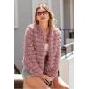 imagePRETTYGARDEN Womens Winter Coats Fashion Faux Fur Long Sleeve Fleece Shaggy Lightweight Fall Cropped Jacket OuterwearPink