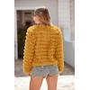 imagePRETTYGARDEN Womens Winter Coats Fashion Faux Fur Long Sleeve Fleece Shaggy Lightweight Fall Cropped Jacket OuterwearYellow