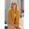 imagePRETTYGARDEN Womens Winter Coats Fashion Faux Fur Long Sleeve Fleece Shaggy Lightweight Fall Cropped Jacket OuterwearYellow