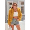 imagePRETTYGARDEN Womens Winter Coats Fashion Faux Fur Long Sleeve Fleece Shaggy Lightweight Fall Cropped Jacket OuterwearYellow