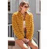 imagePRETTYGARDEN Womens Winter Coats Fashion Faux Fur Long Sleeve Fleece Shaggy Lightweight Fall Cropped Jacket OuterwearYellow