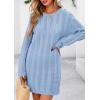 imagePRETTYGARDEN Womens Swimsuit Cover Up 2025 Summer Bathing Suit Swimwear Crochet Knit Dress Fashion Beach Vacation ClothesBlue