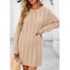 imagePRETTYGARDEN Womens Swimsuit Cover Up 2025 Summer Bathing Suit Swimwear Crochet Knit Dress Fashion Beach Vacation ClothesLight Khaki