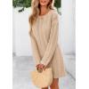 imagePRETTYGARDEN Womens Swimsuit Cover Up 2025 Summer Bathing Suit Swimwear Crochet Knit Dress Fashion Beach Vacation ClothesLight Khaki