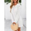 imagePRETTYGARDEN Womens Swimsuit Cover Up 2025 Summer Bathing Suit Swimwear Crochet Knit Dress Fashion Beach Vacation ClothesWhite
