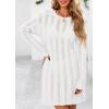 imagePRETTYGARDEN Womens Swimsuit Cover Up 2025 Summer Bathing Suit Swimwear Crochet Knit Dress Fashion Beach Vacation ClothesWhite
