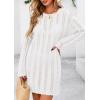 imagePRETTYGARDEN Womens Swimsuit Cover Up 2025 Summer Bathing Suit Swimwear Crochet Knit Dress Fashion Beach Vacation ClothesWhite