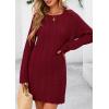 imagePRETTYGARDEN Womens Swimsuit Cover Up 2025 Summer Bathing Suit Swimwear Crochet Knit Dress Fashion Beach Vacation ClothesWine Red