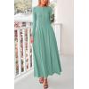 imagePRETTYGARDEN Casual Maxi Dress for Women 2025 Spring Fashion Long Sleeve Button Fit and Flare Long Flowy DressesFruit Green