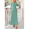 imagePRETTYGARDEN Casual Maxi Dress for Women 2025 Spring Fashion Long Sleeve Button Fit and Flare Long Flowy DressesFruit Green