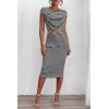imagePRETTYGARDEN Womens Long Sleeve Midi Bodycon Dresses Casual Crewneck Cut Out Ribbed Knit Fitted Pencil DressStriped Black