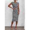 imagePRETTYGARDEN Womens Long Sleeve Midi Bodycon Dresses Casual Crewneck Cut Out Ribbed Knit Fitted Pencil DressStriped Black