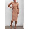 imagePRETTYGARDEN Womens Long Sleeve Midi Bodycon Dresses Casual Crewneck Cut Out Ribbed Knit Fitted Pencil DressStriped Brick Red