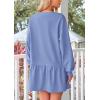 imagePRETTYGARDEN Womens Patchwork Sweatshirt Dress Spring Casual Long Sleeve Crewneck Pullover Cute Babydoll Mini DressesSky Blue