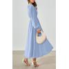 imagePRTTYGARDEN Womens Long Sleeve Maxi Dress 2025 Spring Trendy Elegant V Neck Flowy Wedding Guest Holiday Formal Long DressesLight Blue