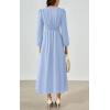 imagePRTTYGARDEN Womens Long Sleeve Maxi Dress 2025 Spring Trendy Elegant V Neck Flowy Wedding Guest Holiday Formal Long DressesLight Blue