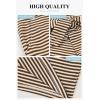 imagePRETTYGARDEN Womens Fall Bodycon Party Dress Casual Long Sleeve Tie Waist Fitted Sheath Pencil Dresses with PocketsStripe Brown
