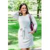 imagePRETTYGARDEN Womens Fall Bodycon Party Dress Casual Long Sleeve Tie Waist Fitted Sheath Pencil Dresses with PocketsStripe Green